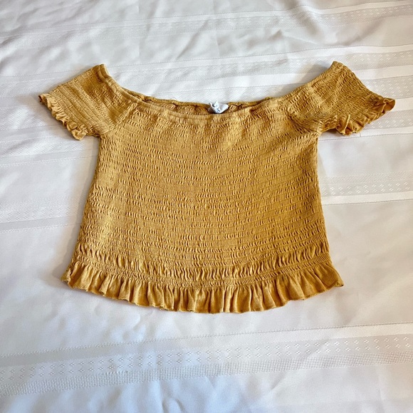 💖 Full tilt yellow womens crop top - Picture 1 of 3